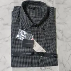 UNIQLO★ノンアイロン ファインクロスチェックシャツ(長袖)★新品★L 黒