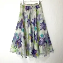 STRAWBERRY-FIELDS × ichieフラワー フレアスカート M