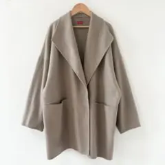デプレ　ウールカシミヤシルクオープンカラーショートコート　ベージュのサムネイル