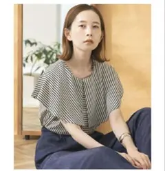 2WAYストライプフレンチスリーブブラウス／アーバンリサーチ ロッソのサムネイル
