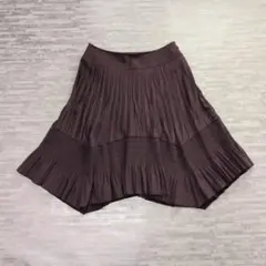 【美品】INDIVI プリーツ フレアスカート フェミニン　エレガント　上品