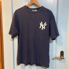 ニューヨーク・ヤンキース ★ ベースボールTシャツ ネイビー L ヴィンテージ