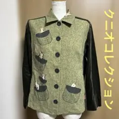 サトウクニオ　クニオコレクション　コーデュロイ　プリントデザイン　ジャケット　L