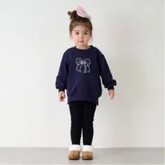 petit main長袖カットソー 2枚セット ネイビー ピンク