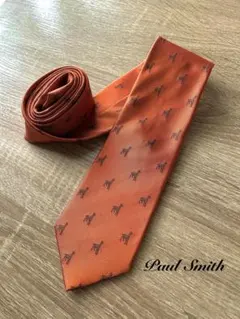 【Paul Smith】馬模様 ネクタイ オレンジ