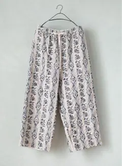 qiri mix yarn jacquard ギャザーパンツ