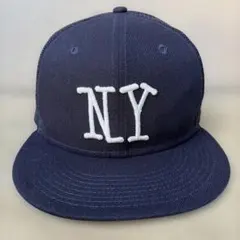 STUSSY×NEWERA NYメッシュキャップ 7 3/8 ネイビー