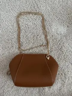 ブラウンレザーショルダーバッグ