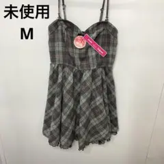 【定価8925円】　新品　タグ　チェック　ノースリーブ　ワンピース　S2