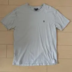 90s Ralph Lauren 半袖tシャツ　グレー×ネイビー
