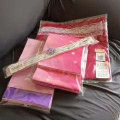 ピンクの帯/浴衣帯と帯締めセット