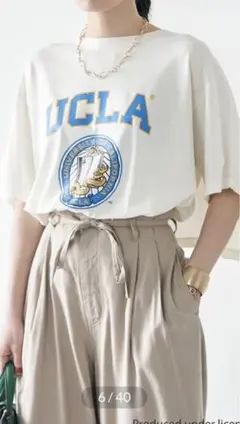 最終値下げ！新品アースミュージック＆エコロジー UCLA バックフリルTシャツ