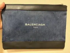 BALENCIAGA クラッチバッグ デニム/ブラック