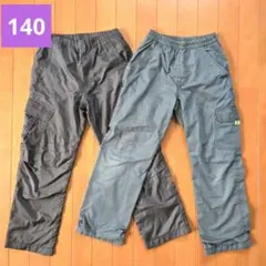 ✨はるか様✨✴️大活躍❕防寒用✴️ カーゴパンツ グレー 2枚 140