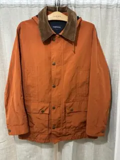 【美品】ニューヨーカー ハンティングジャケット 2WAY フード付 オレンジ M