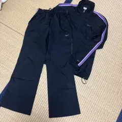 ナイキ トラックジャケットとパンツ セット 黒/紫　ジャージS