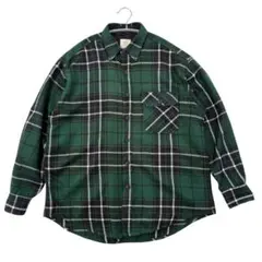 OLD NAVY ネルシャツ グリーン チェック 長袖 M オールドネイビー