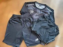 Umbro 長袖シャツ & New Balance ショーツ セット（150）