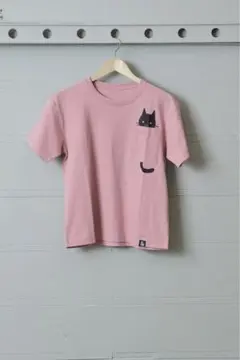 そらる 隠れねこポケットTシャツ ピンク M