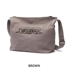 Xgirl LOGO MESSENGER BAG ブラウン
