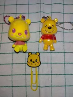 ディズニー　プーさん　キーホルダー　クリップ　3個セット
