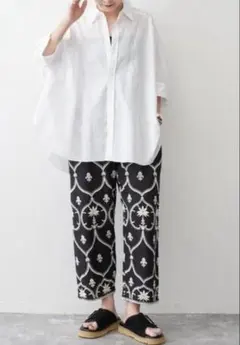 美品 Plantation ラインフラワーJQ/スカート M ウエストゴム - メルカリ