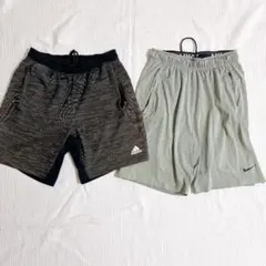 Nike adidas ショートパンツセット M S トレーニングパンツ
