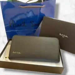 新品箱付き✨ Paul Smith ブラック 長財布 レザー ラウンドファスナーのサムネイル