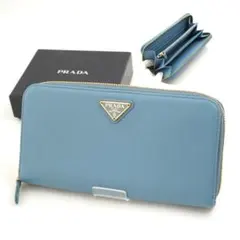 ✨Aランク✨ PRADA 長財布 サフィアーノレザー サフィアーノ 三角