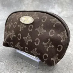【美品】CELINE セリーヌ　ポーチ　ブラウン　マカダム柄　キャンバスのサムネイル