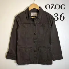 OZOC オゾック シャツジャケット ブラウン系 36 綿100％のサムネイル