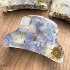 【季節限定】ブルードライフラワーのバンスクリップ⑤