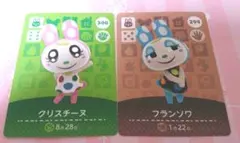あつまれどうぶつの森　フランソワ　クリスチーヌ　amiibo　カード
