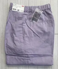 新品　タグ付き　ユニクロ　リネンブレンドタックパンツ　丈長め　S