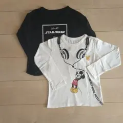 ベルメゾン　長袖Tシャツ２枚セット　スター・ウォーズ、ミッキー