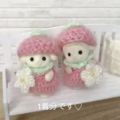 シルバニア 赤ちゃん いちごのお洋服セット