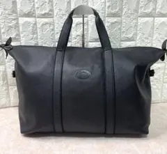 レア LONGCHAMP オールドロンシャン レザー大型ボストン 黒のサムネイル