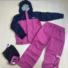 美品☺︎130サイズ　THE NORTH FACE レインウェア ピンク/ネイビー