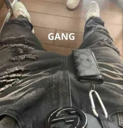 US.UKドリル ダメージデニム AMIRI.mnml.HIPHOP.kusbi