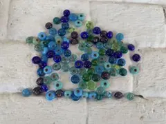 ガラスのミニ玉セット　(寒色系)