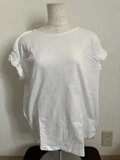 Techichi テチチ ルノンキュール 接触冷感 袖口タックTシャツ 白 半袖のサムネイル