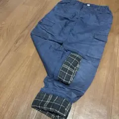 BeBe 裏地チェック柄 カーゴパンツ 120cmのサムネイル