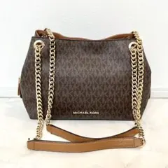 MICHAEL KORS シグネチャー トートバッグ ハンドバッグ ブラウン