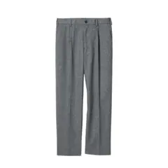 新品 タックワイドパンツ メンズ ヘリンボーン柄 グレー