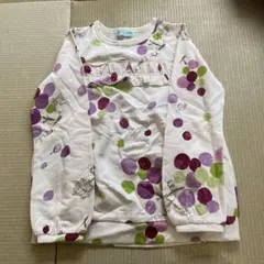 とかまゆ様専用　ハッカキッズ　トレーナー フリル ドット柄　140のサムネイル