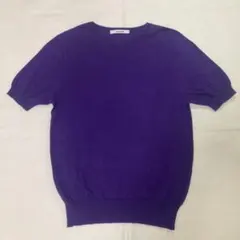 【SLOANE】14G天竺コットンクルーネック 半袖ニット 1