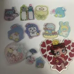 カラフルキャラクターアクリルデコレーションパーツセット