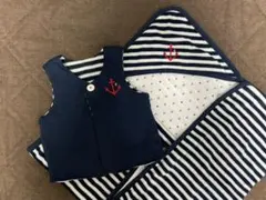 【bebe】フリース ベスト ＆ おくるみ セット ＋オマケ