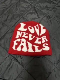 LOVE NEVER FAILS ロゴ ニット帽 ビーニー
