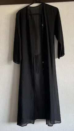 BEAUTY&YOUTH ブラックロングカーディガン七分袖